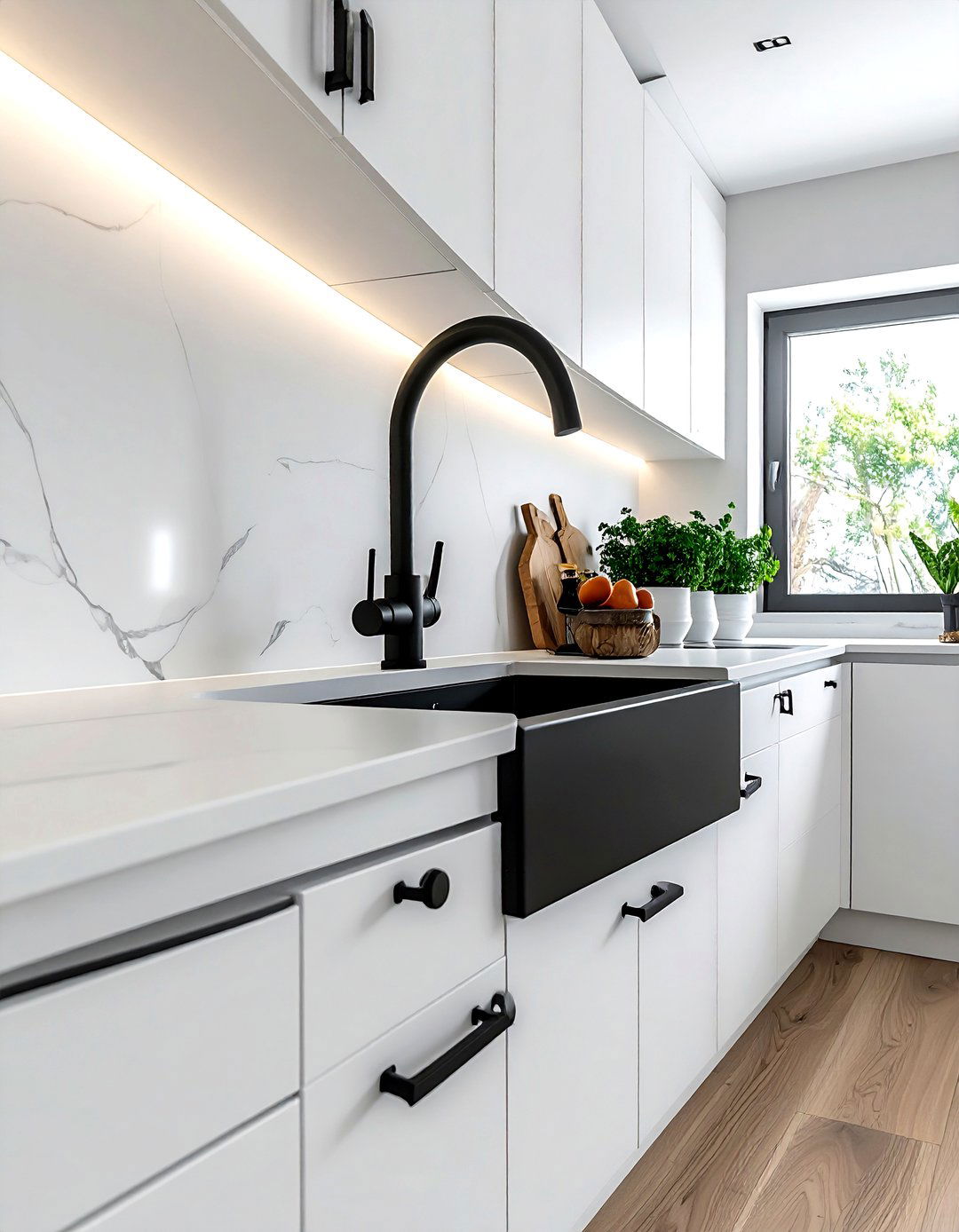 Matte black kitchen hardware - 30 Scandinavian kitchen ideas