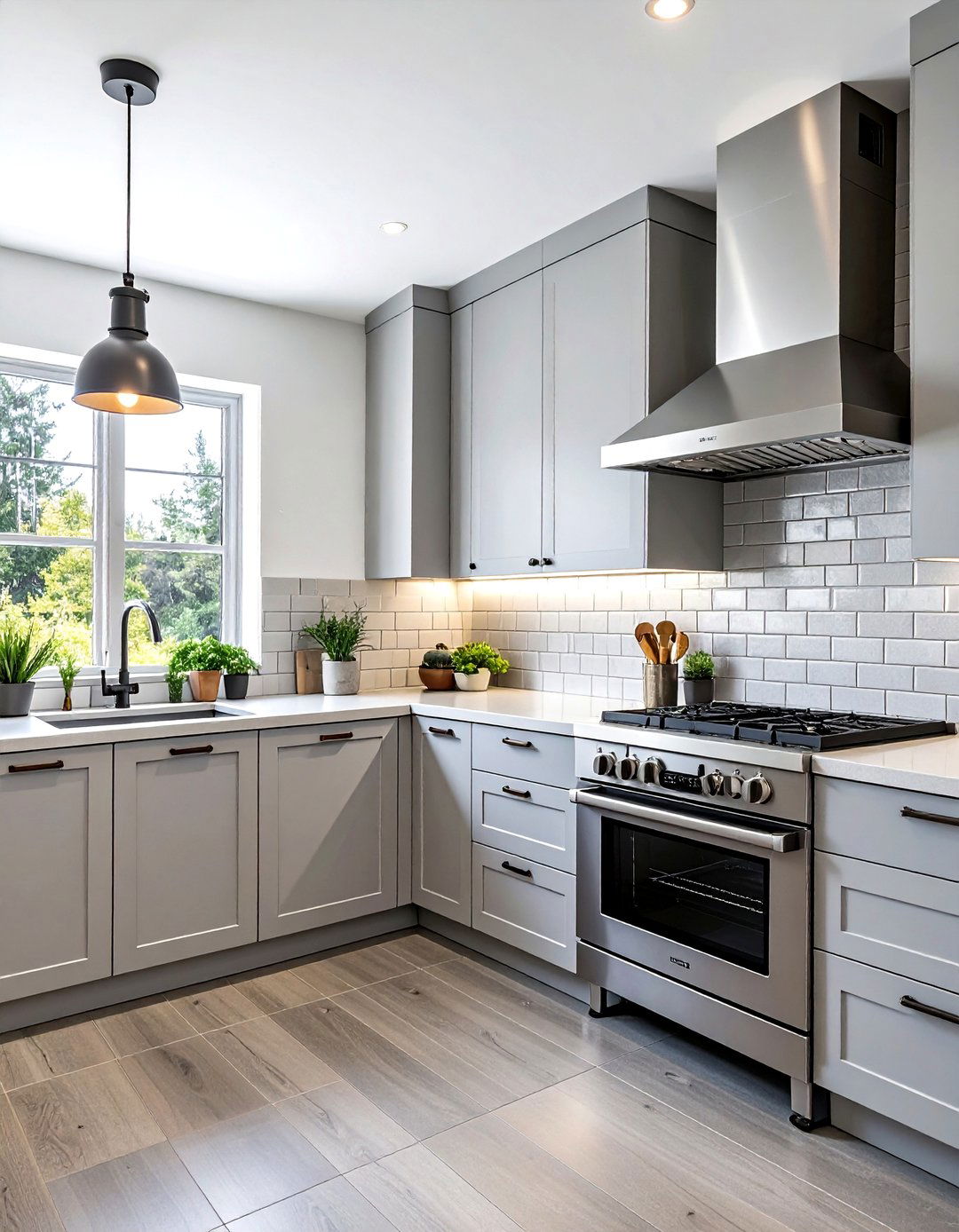 Matte black porcelain subway tile - 30 porcelain tile kitchen backsplash ideas