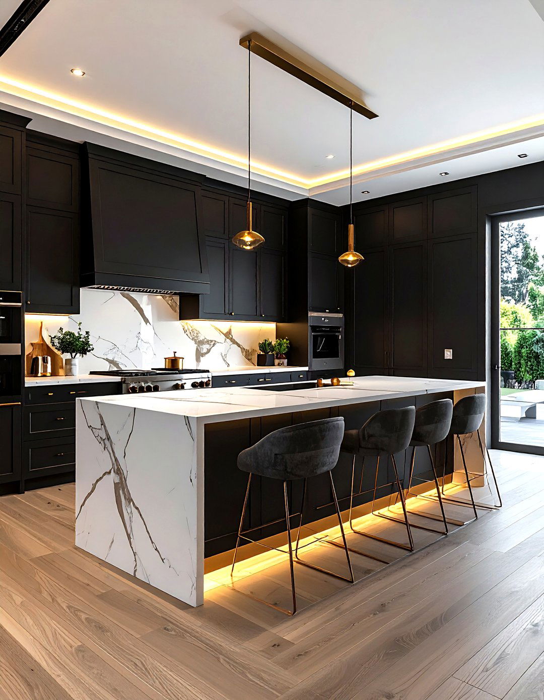 Matte black shiplap - 30 kitchen shiplap ideas