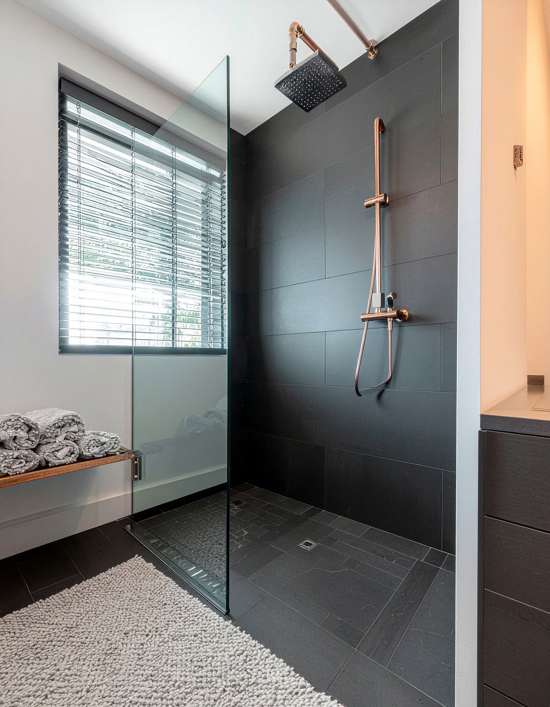 Matte black tile - 30 bathroom tile ideas