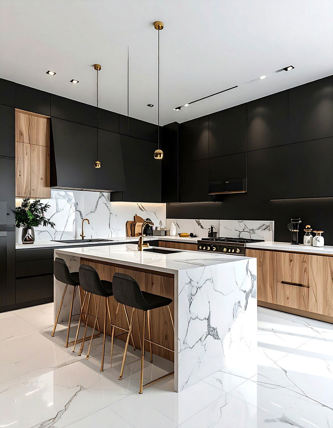 Matte black wall - 30 paint ideas for walls