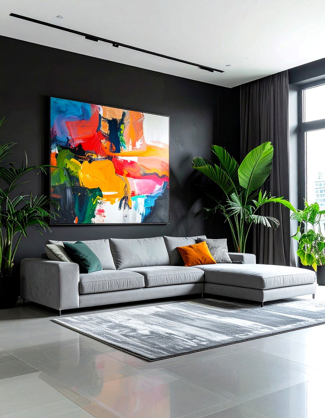 Matte black wall - 30 accent wall ideas