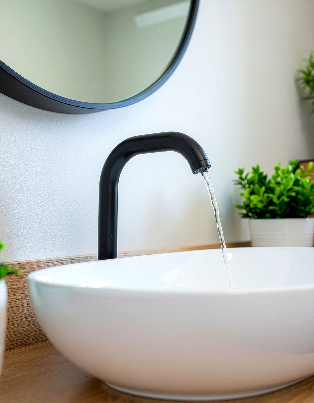 Matte black waterfall bathroom faucet - 30 matte black faucet ideas