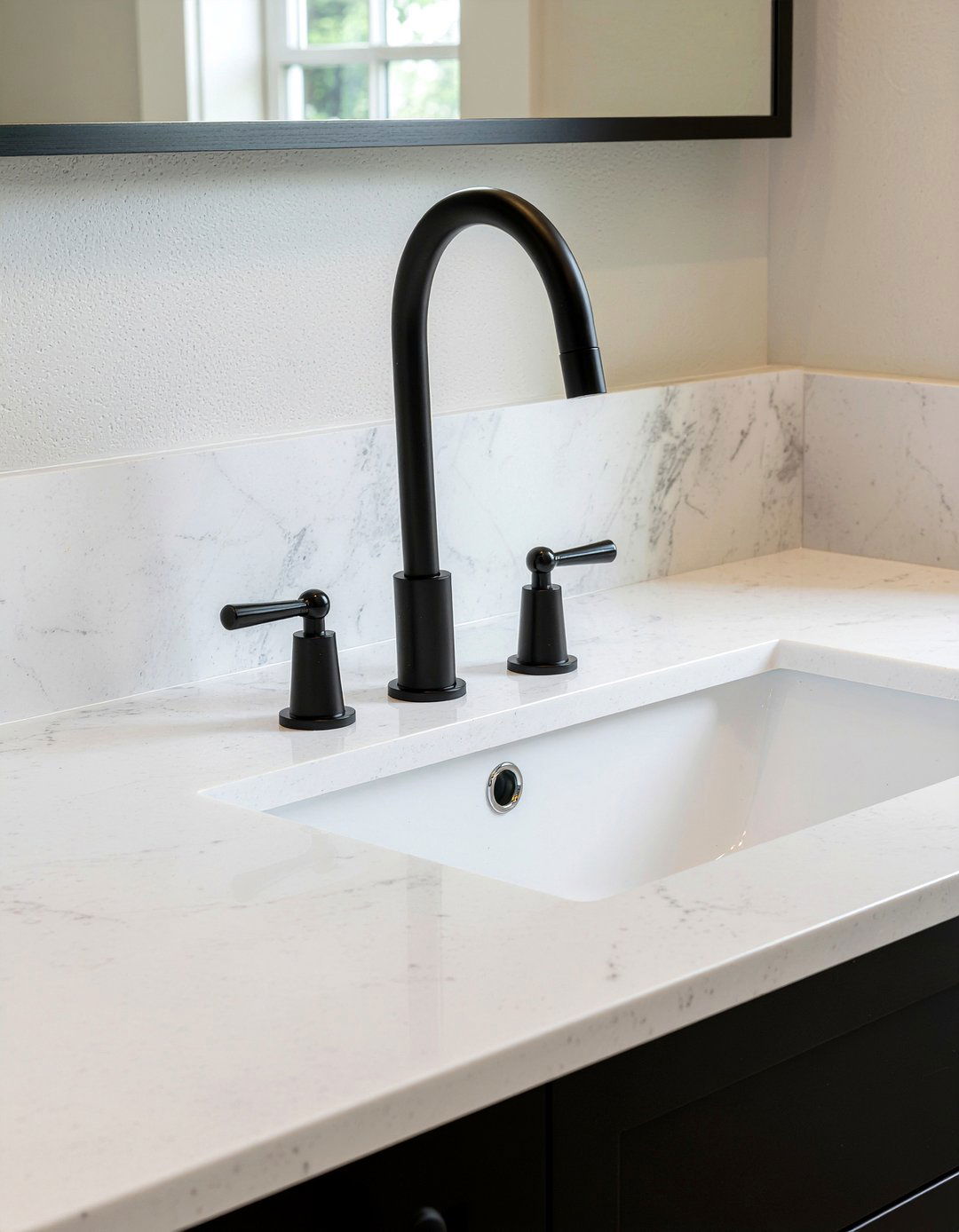 Matte black widespread bathroom faucet - 30 matte black faucet ideas