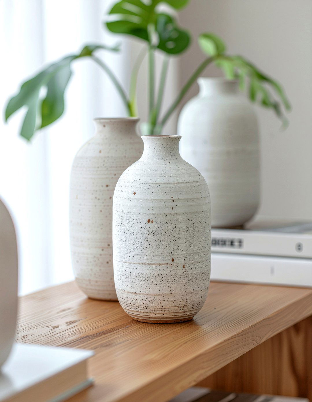 Matte ceramic vases - 30 cashmere living room ideas