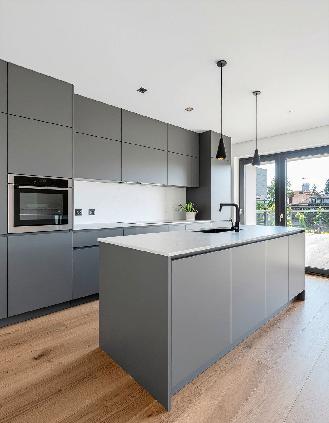 Matte charcoal kitchen cabinets - 30 charcoal kitchen ideas