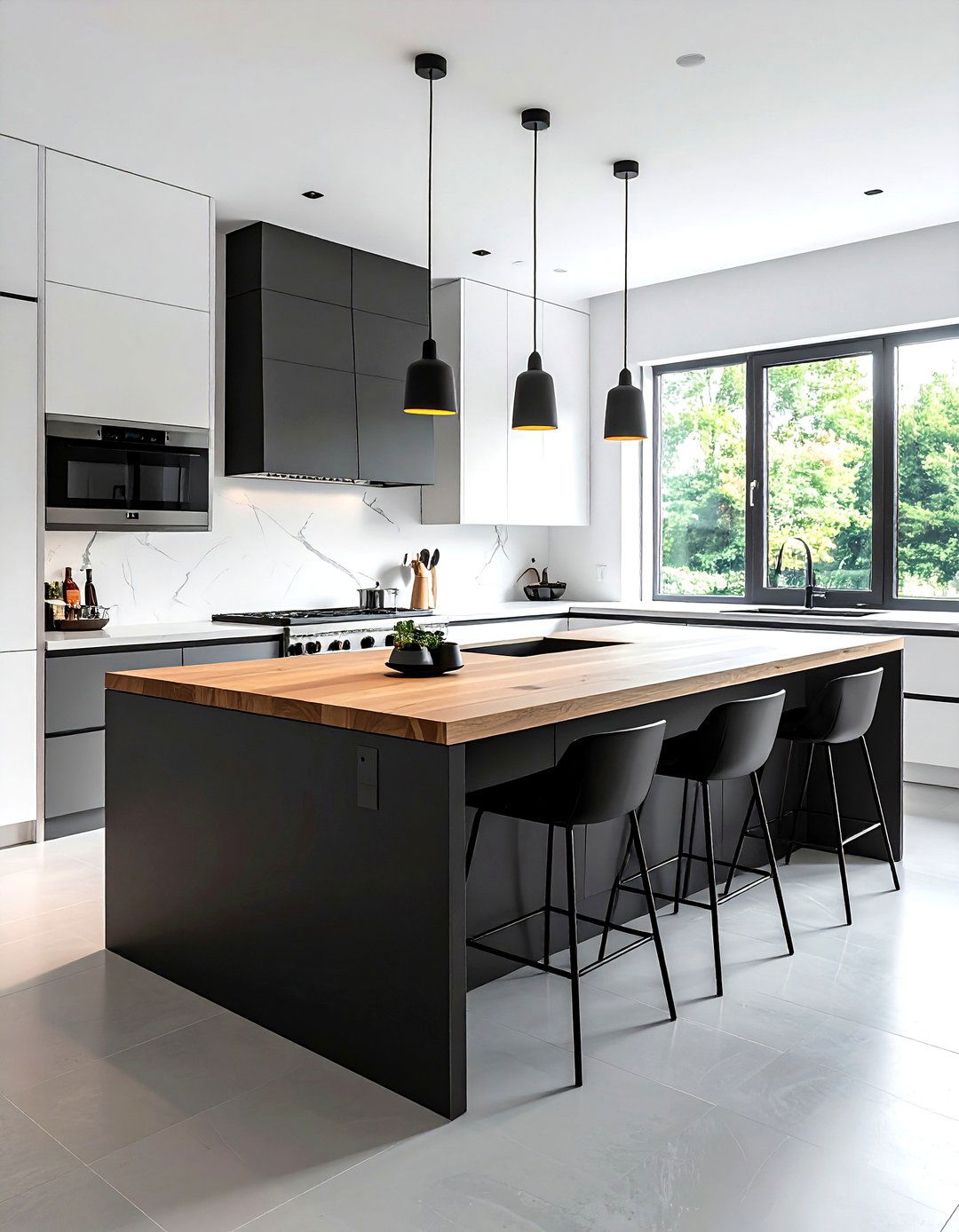 Matte charcoal kitchen island - 30 dark charcoal kitchen ideas