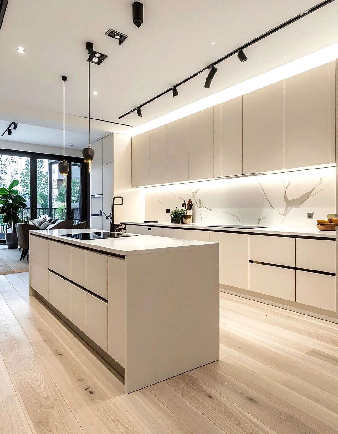 Matte cream kitchen surface - 30 cream kitchen design ideas