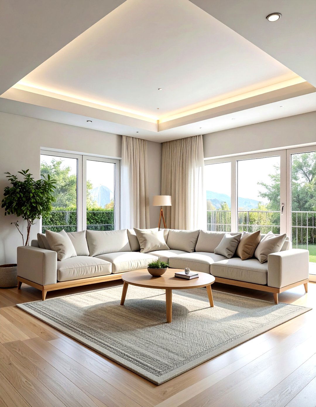 Matte finish ceiling - 30 living room smooth ceiling ideas