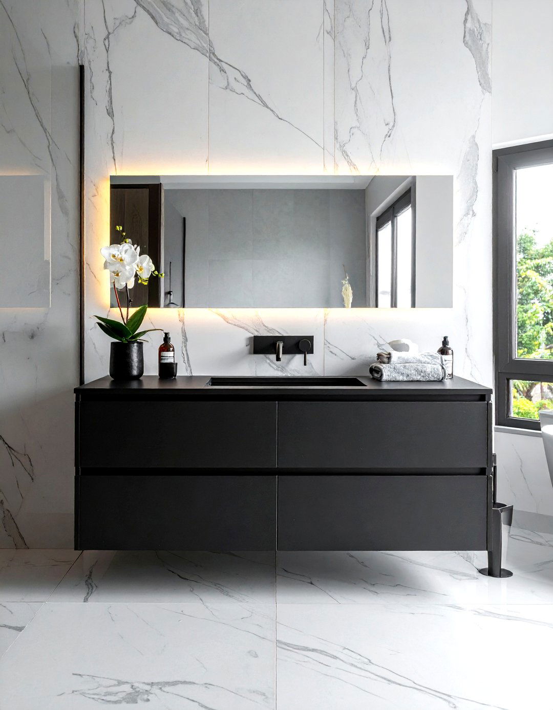 Matte finish solid surface bathroom - 30 solid surface bathroom countertop ideas