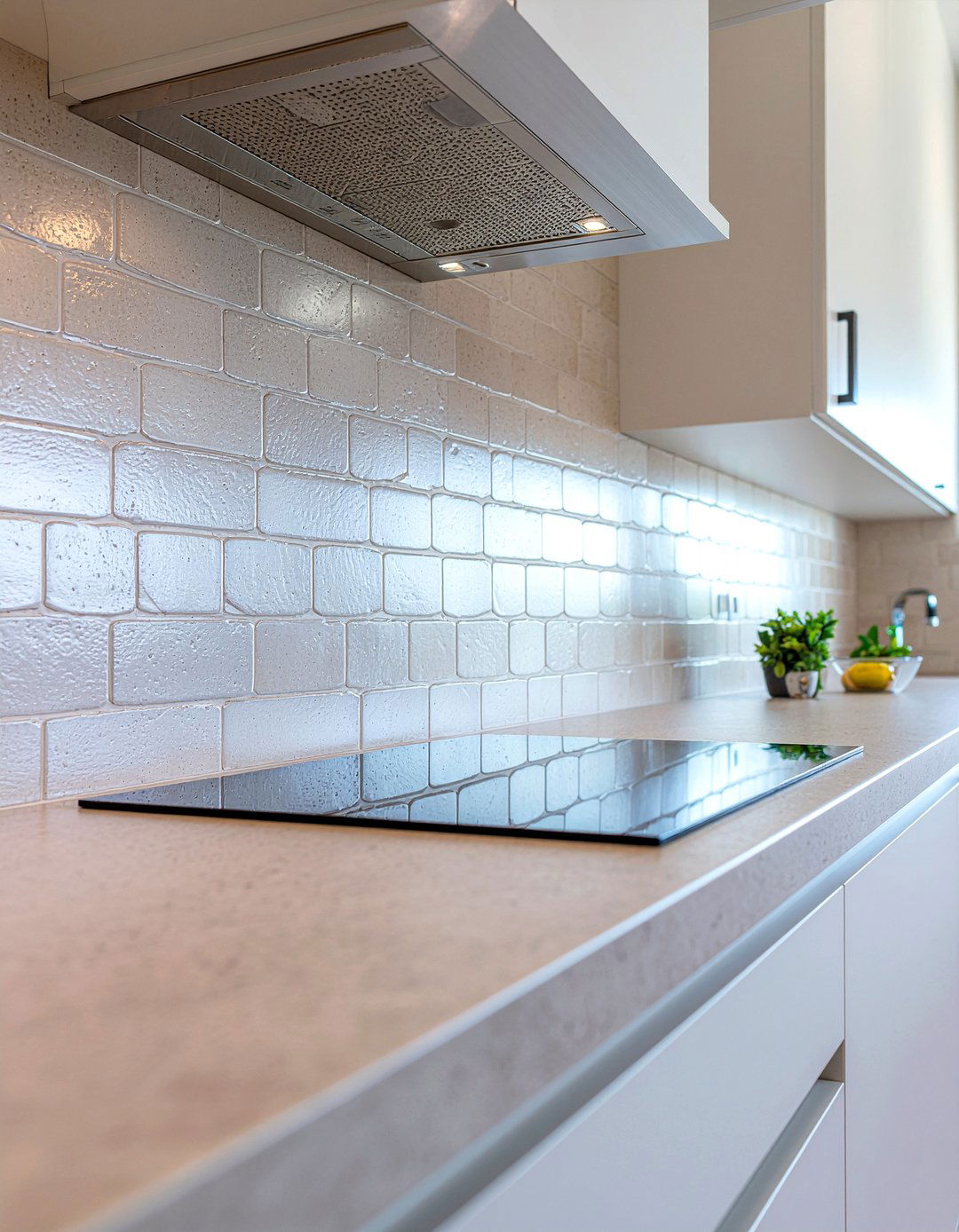 Matte geometric backsplash - 30 geometric tile kitchen backsplash ideas