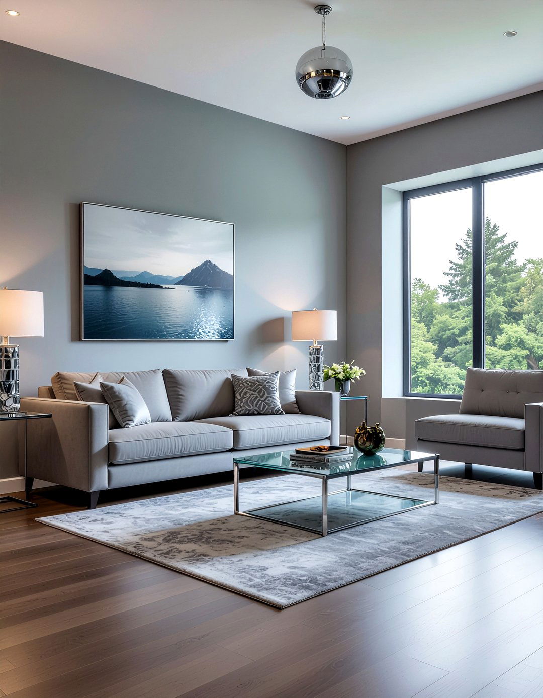 Matte gray living room - 30 living room gray walls