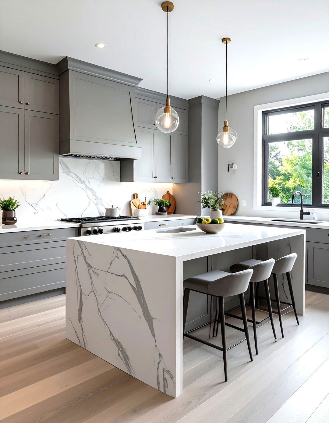 Matte gray white kitchen - 30 gray and white kitchen ideas