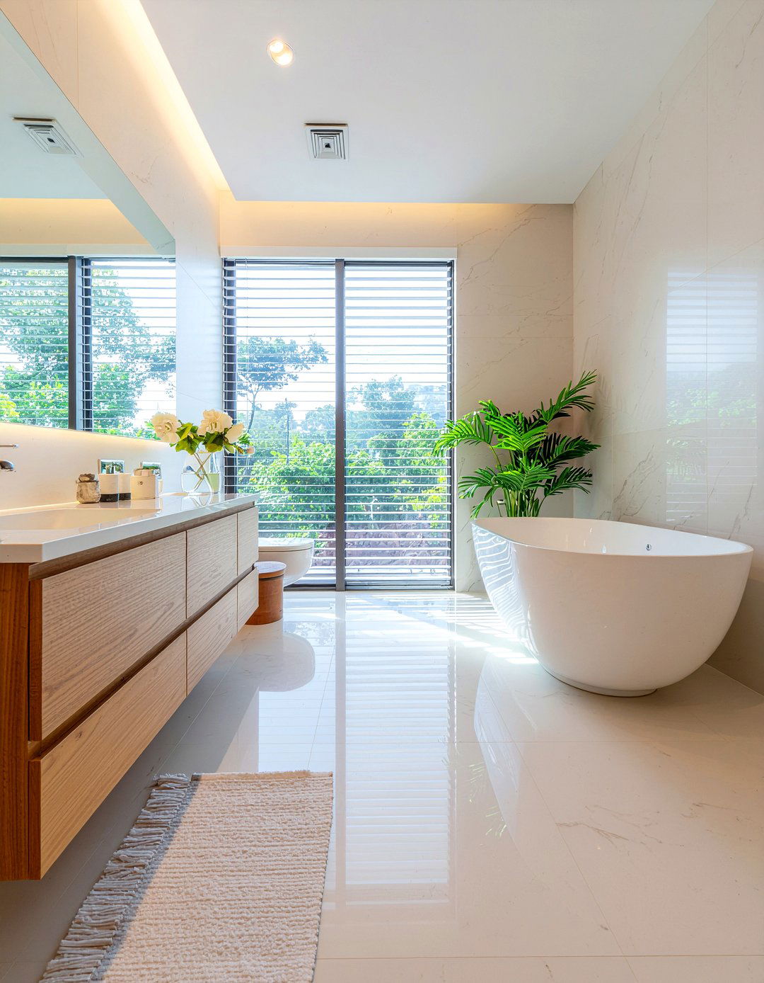 Matte marble bathroom - 30 marble look bathroom ideas