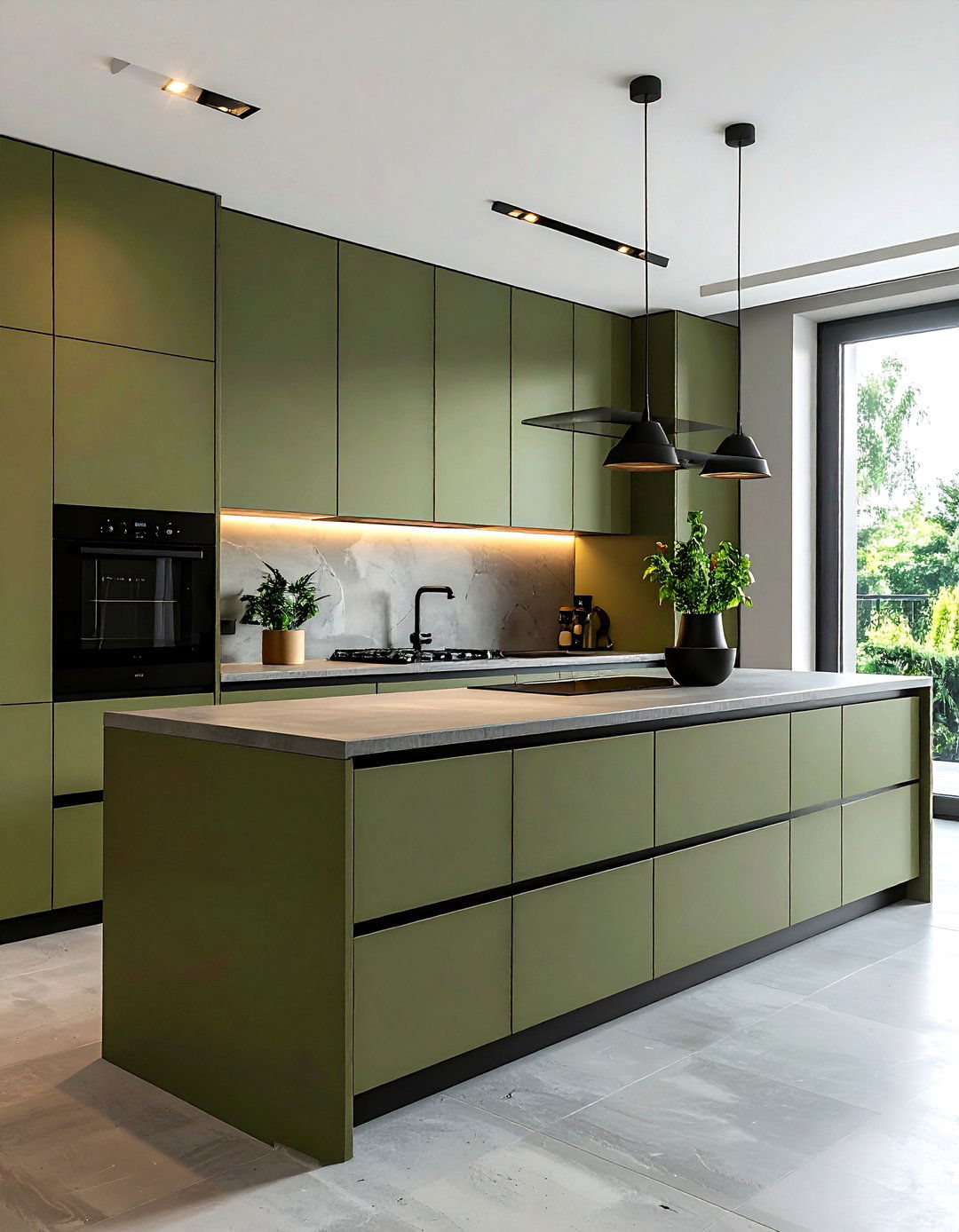 Matte olive green kitchen cabinets - 30 olive green kitchen ideas