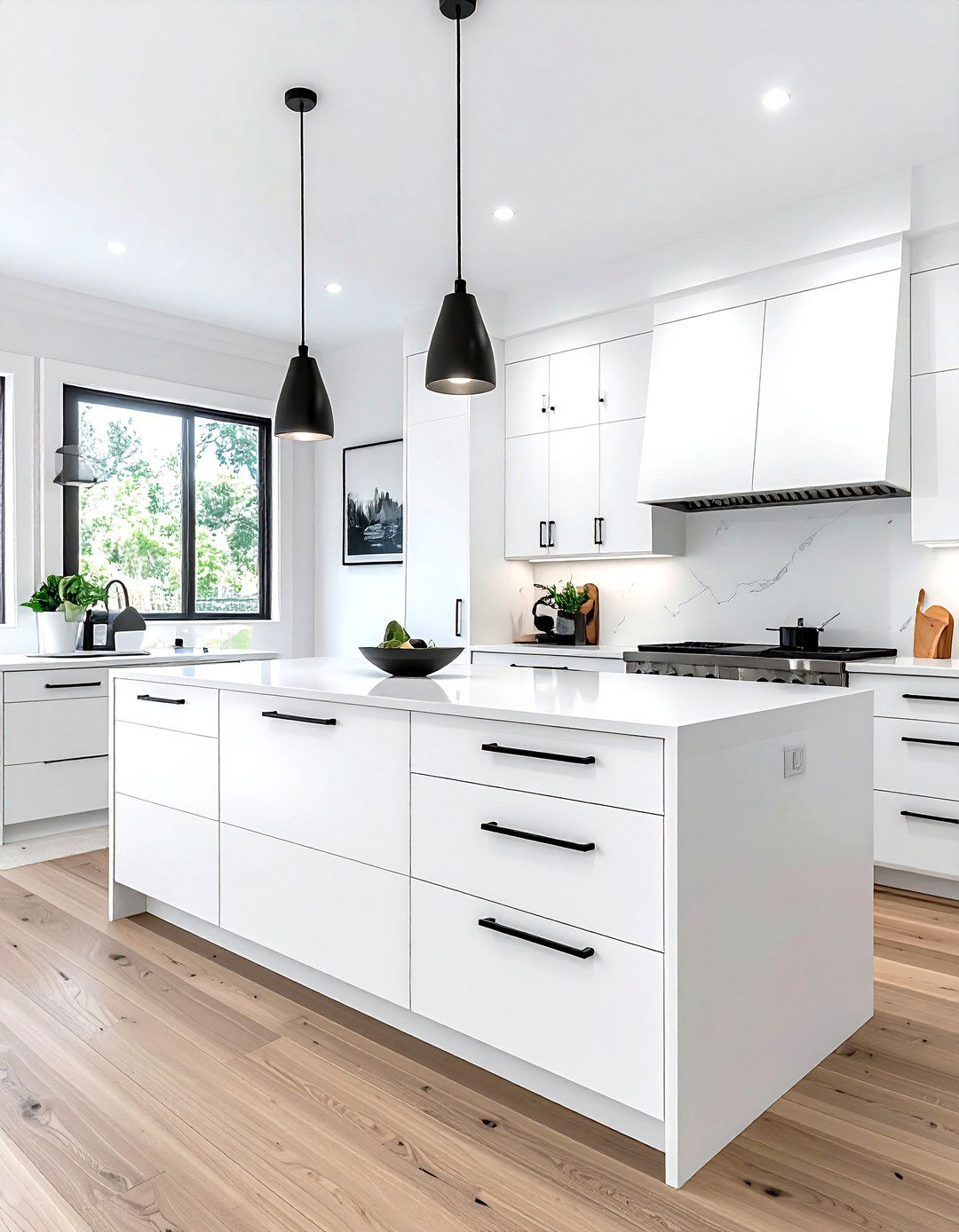 Matte white cabinets - 30 white kitchen decor ideas