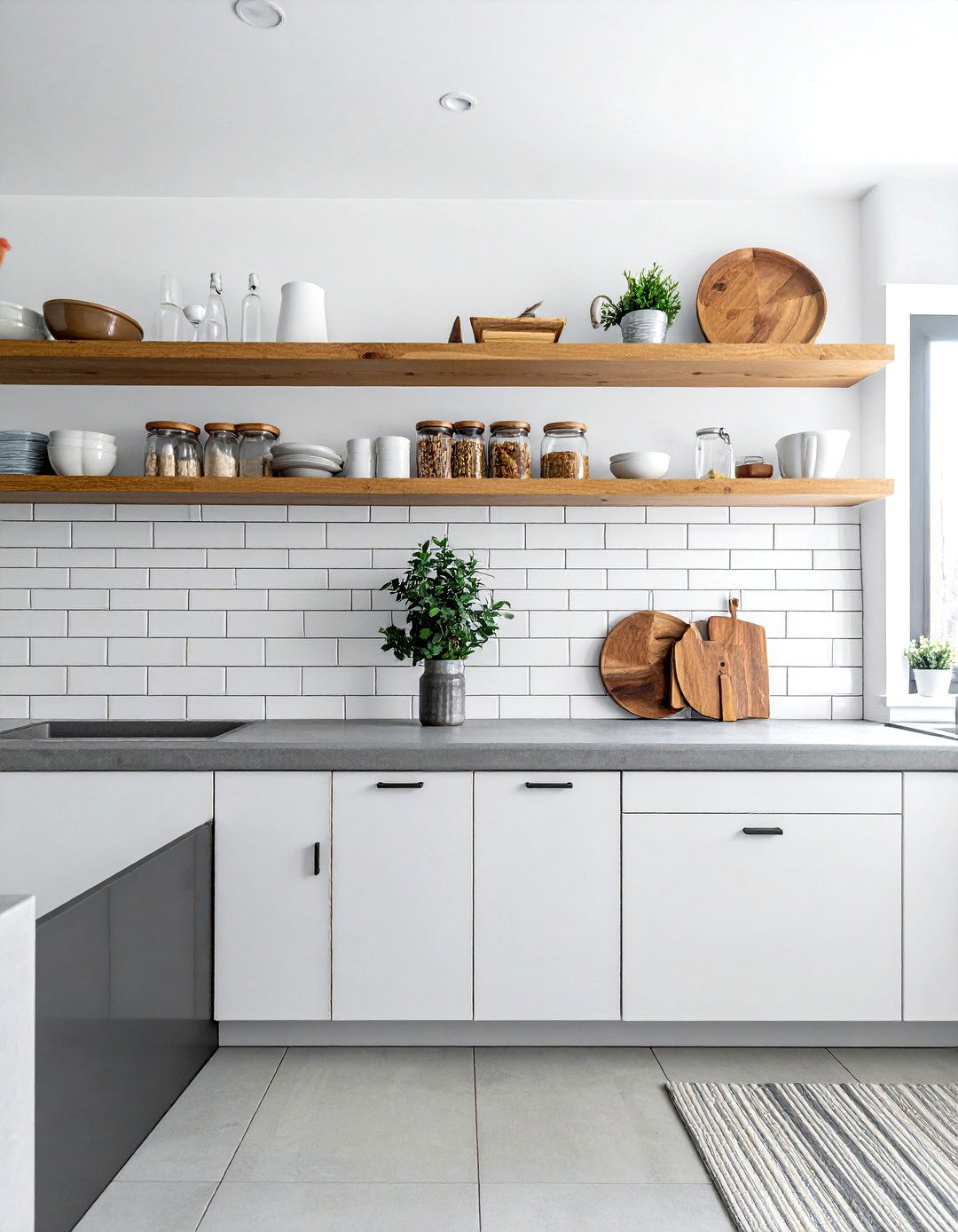 Matte white subway tile - 30 white subway tile kitchen ideas
