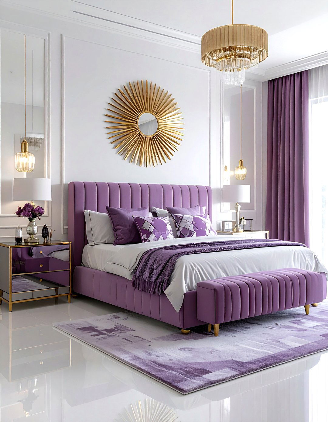 Mauve Art Deco Bedroom - 30 mauve bedroom ideas