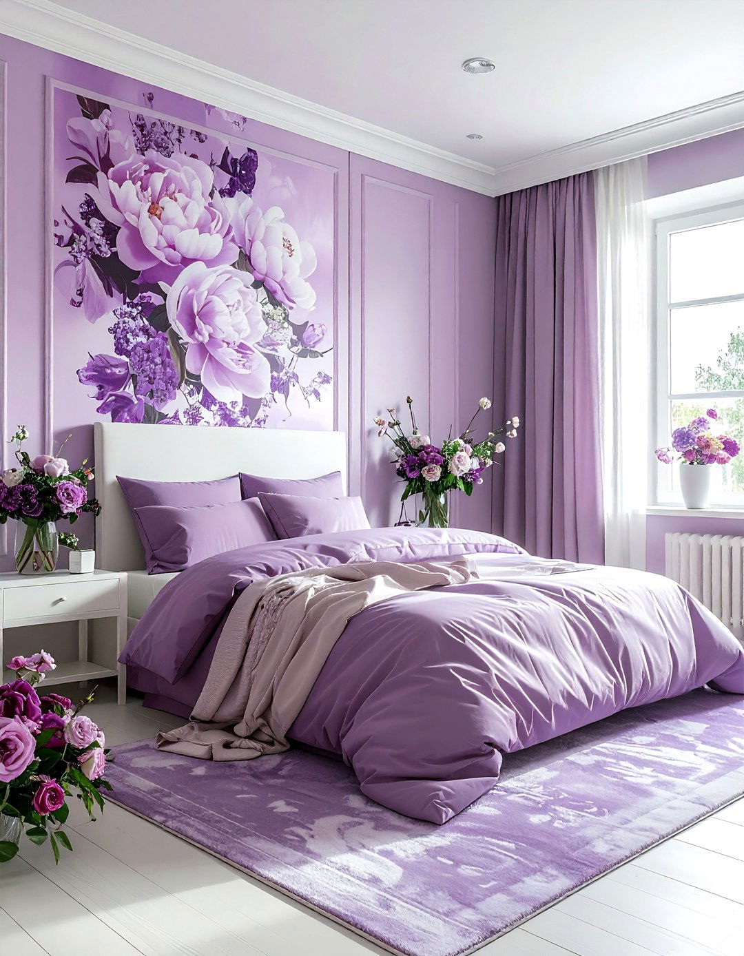 Mauve Floral Bedroom - 30 mauve bedroom ideas