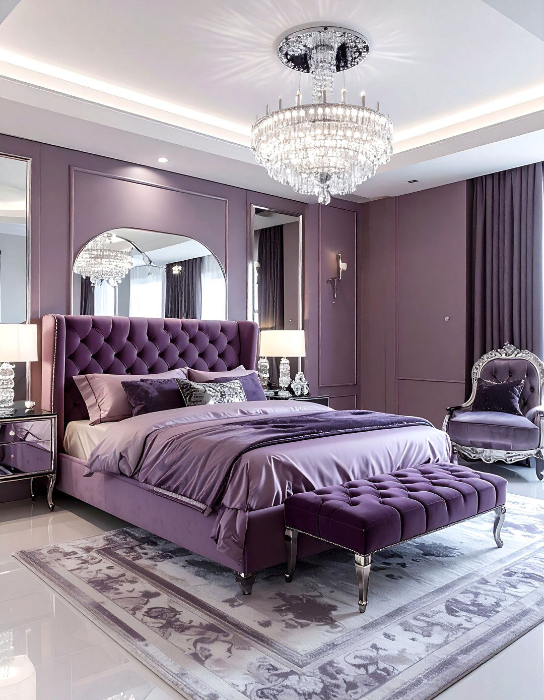 Mauve Glam Bedroom - 30 mauve bedroom ideas