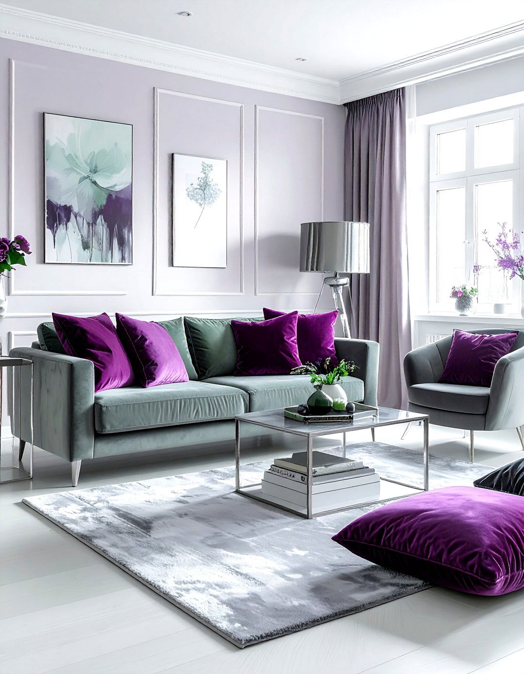 Mauve Living Room - 30 living room accent color ideas