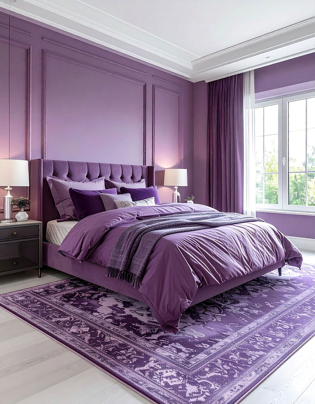Mauve Monochromatic Bedroom - 30 mauve bedroom ideas