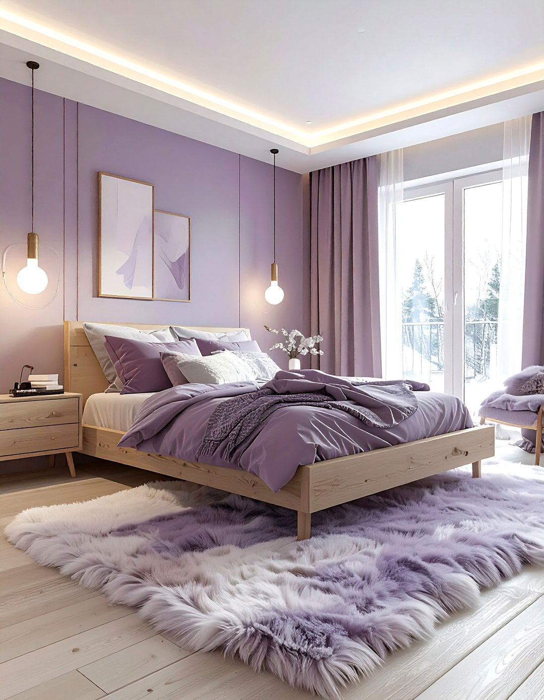 Mauve Scandi Bedroom - 30 mauve bedroom ideas