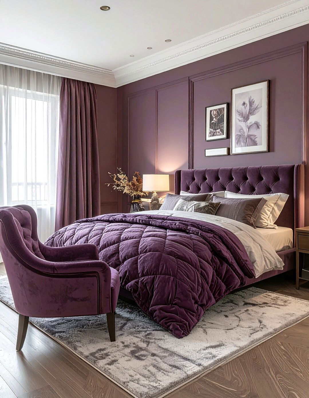 Mauve Textured Bedroom - 30 mauve bedroom ideas