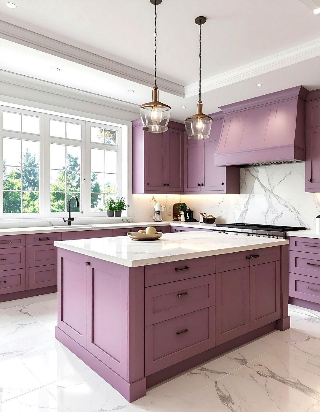 Mauve and cream kitchen - 30 pink kitchen color schemes