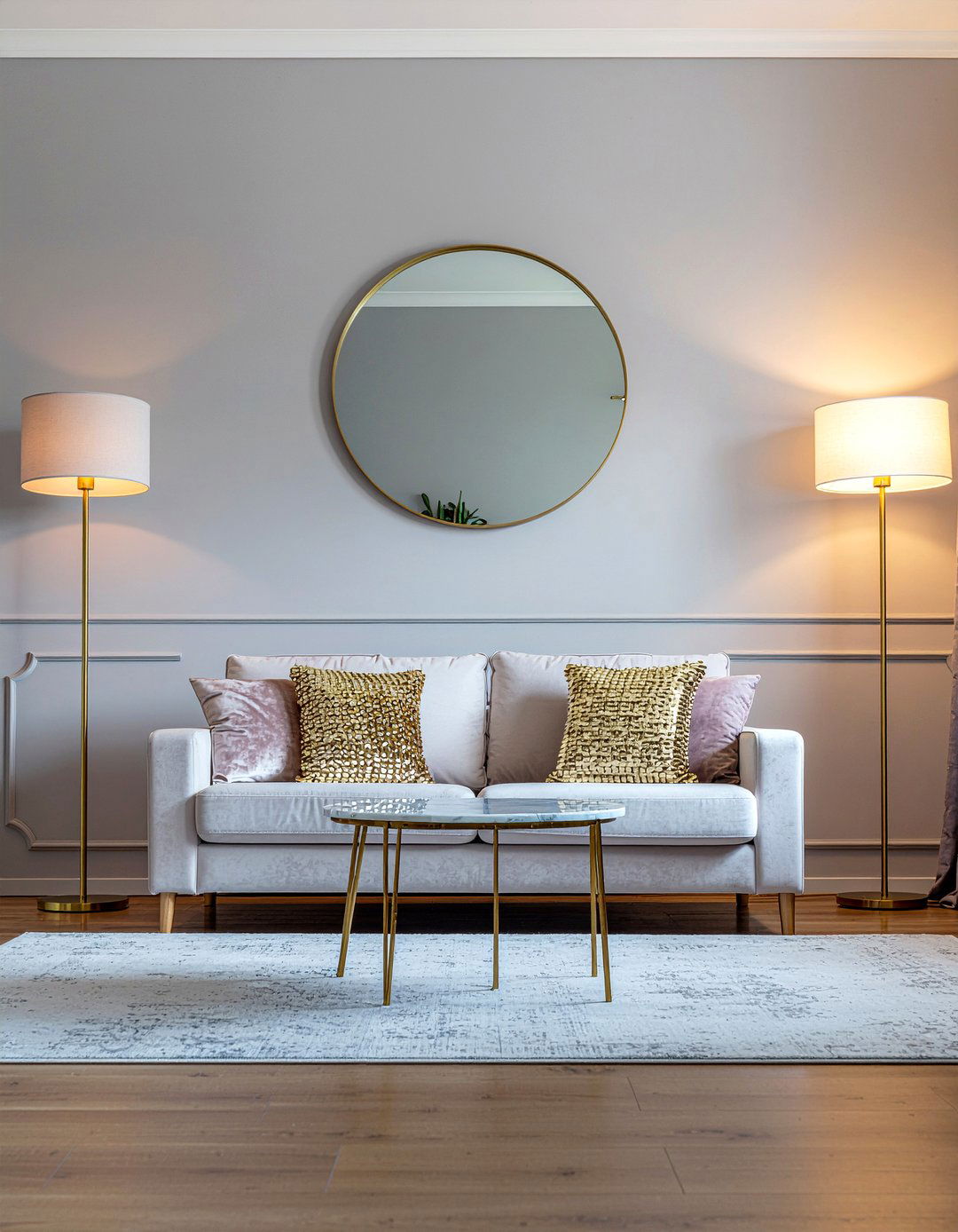 Mauve and gold living room - 30 mauve living room ideas