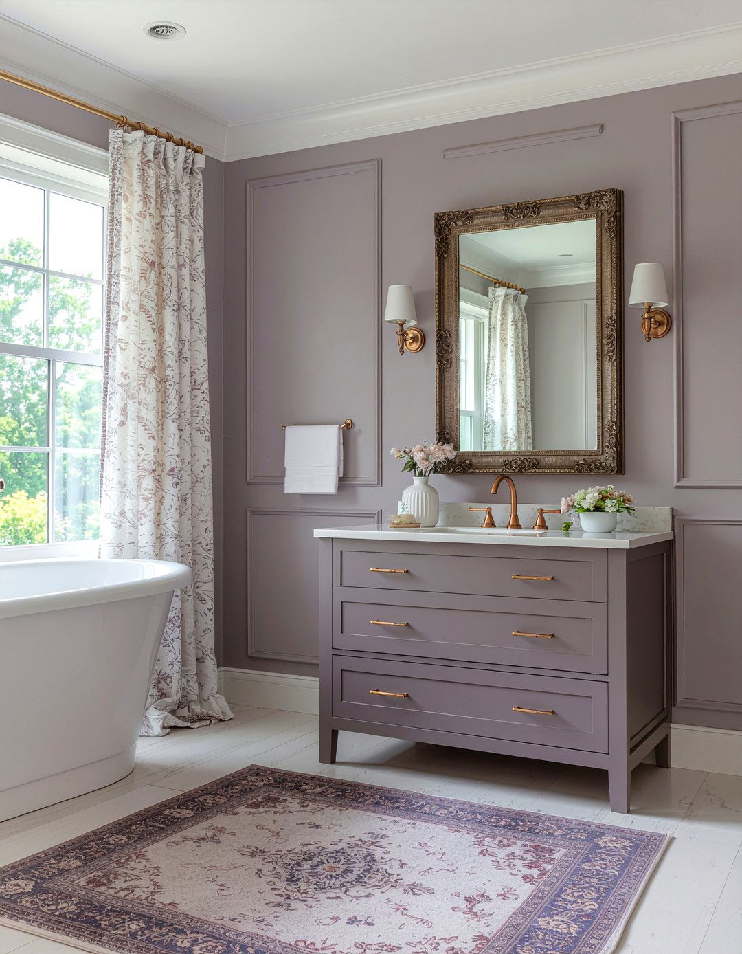 Mauve bathroom style - 30 purple bathroom ideas