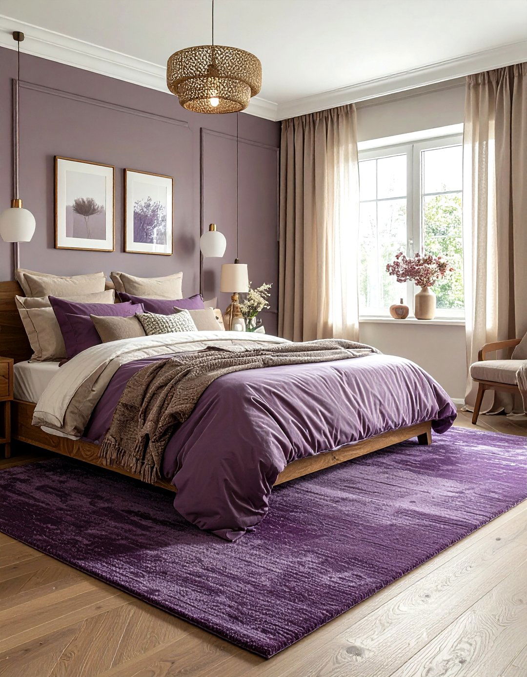 Mauve bedroom decor - 30 purple bedroom ideas