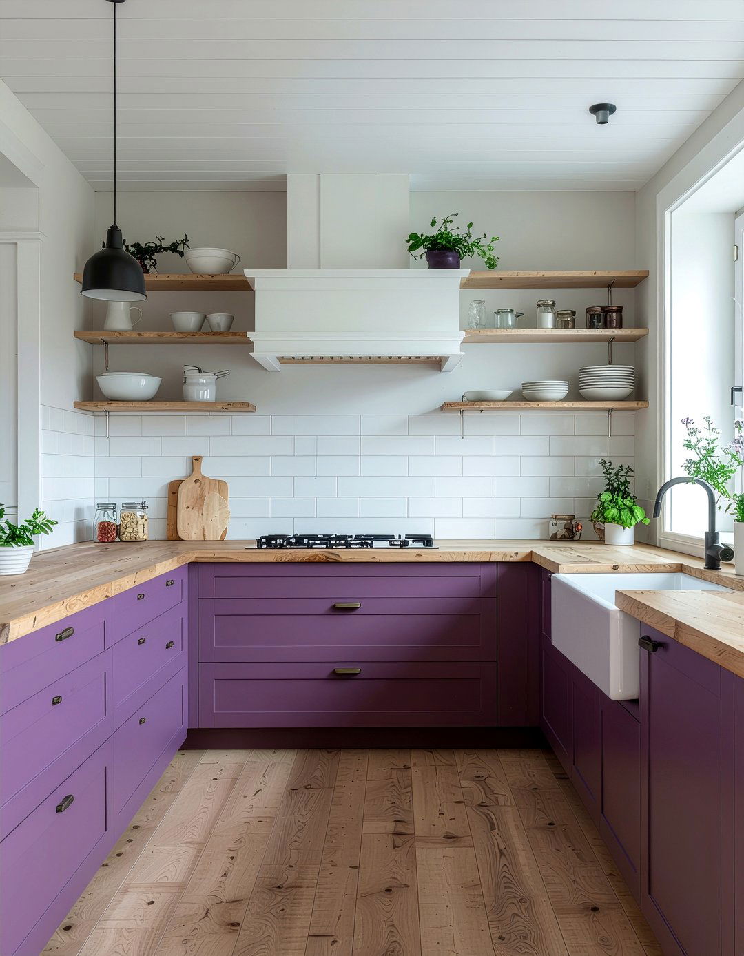 Mauve kitchen backsplash - 30 purple kitchen ideas