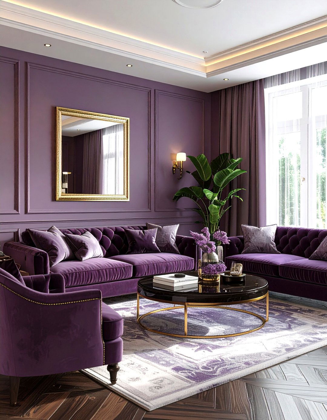 Mauve living room - 30 living room paint ideas