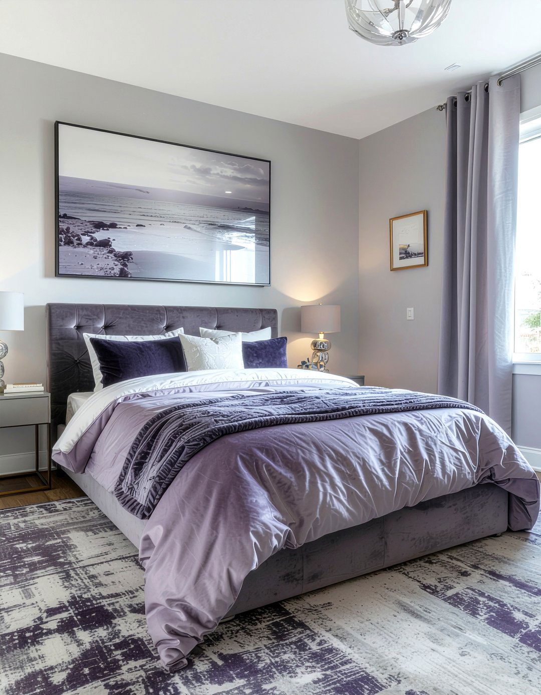 Mauve velvet bedding - 30 bedroom velvet bedding ideas