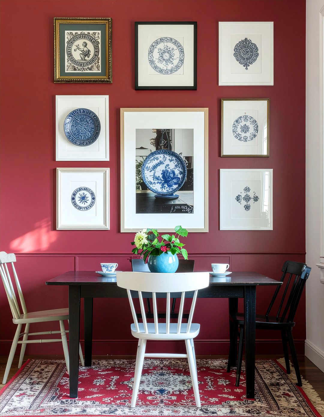 Maximalist Dining Room Gallery Wall - 30 dining room scale ideas