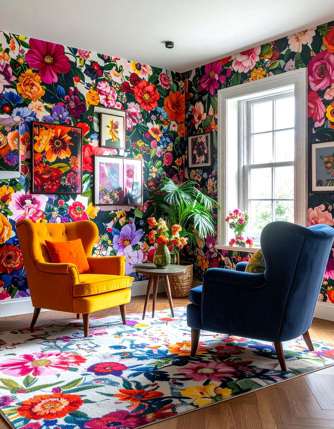 Maximalist Floral Wallpaper - 30 living room floral wallpapers