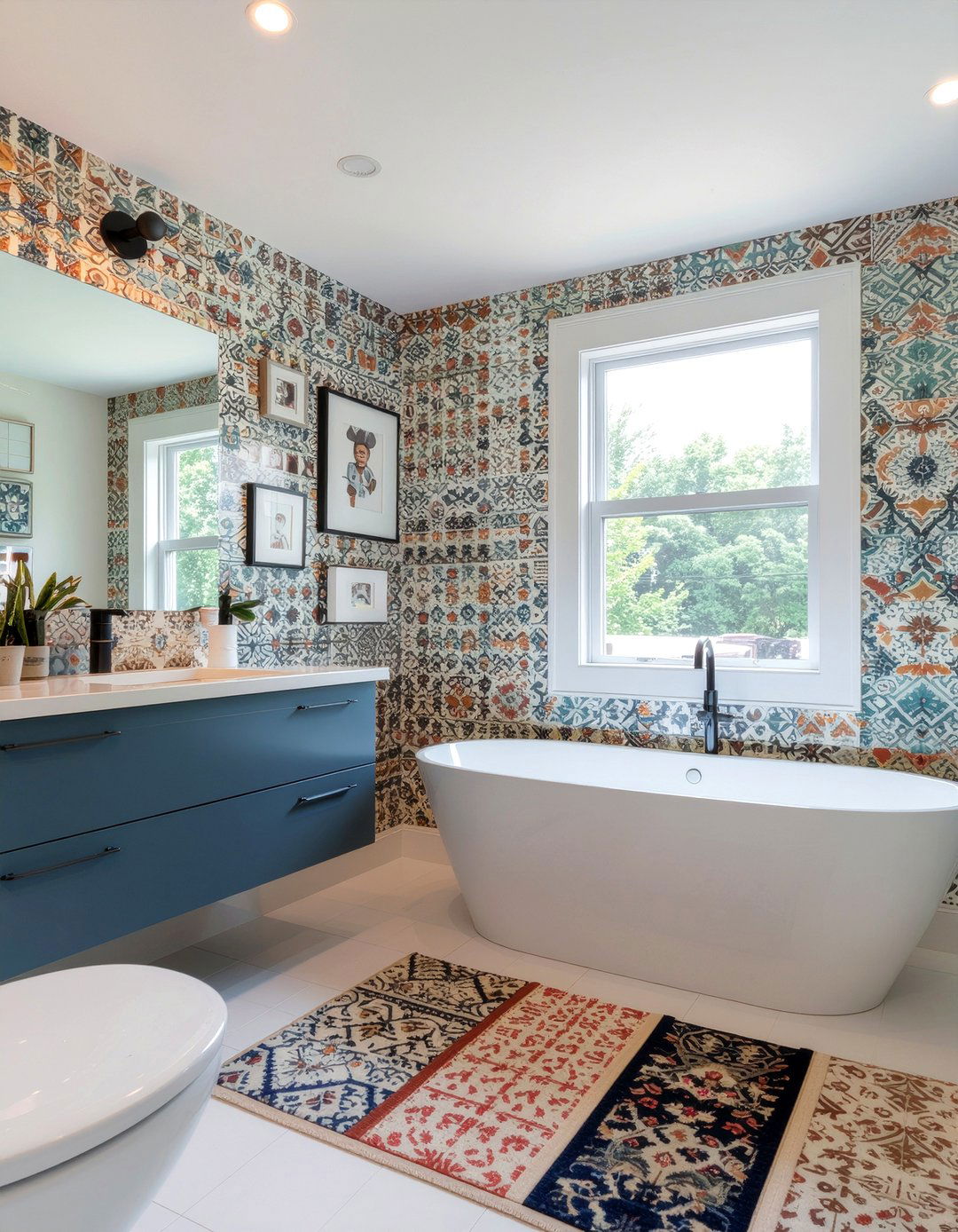 Maximalist Modern Bathroom - 30 bathroom style mixing ideas