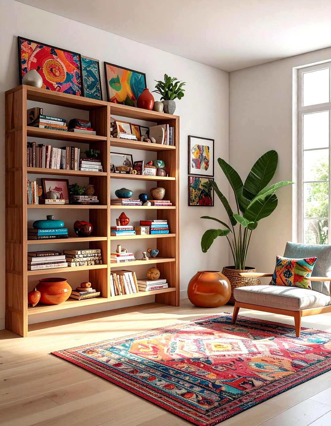 Maximalist bookshelf - 30 bookshelf styling ideas