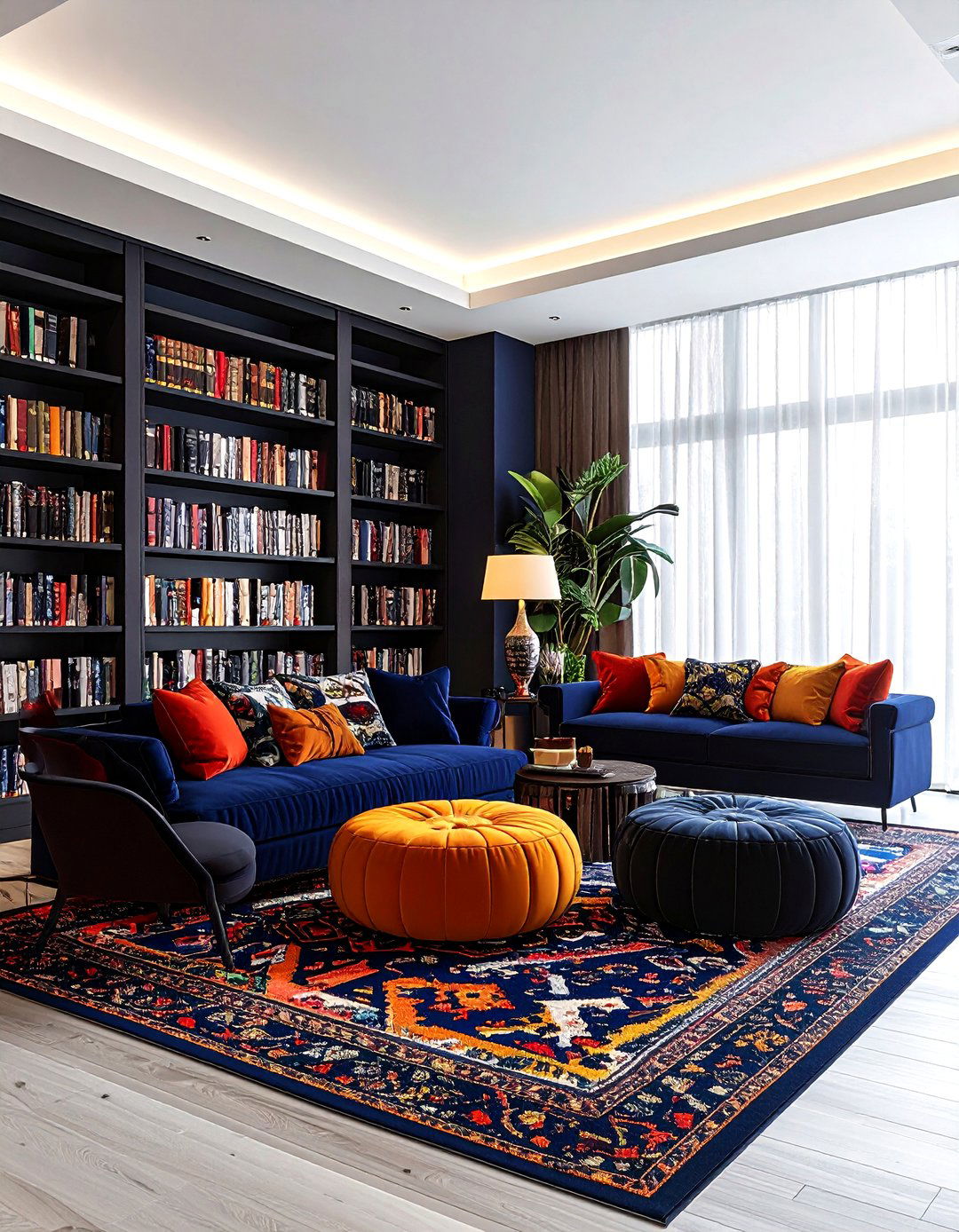 Maximalist library - 30 unique decor ideas