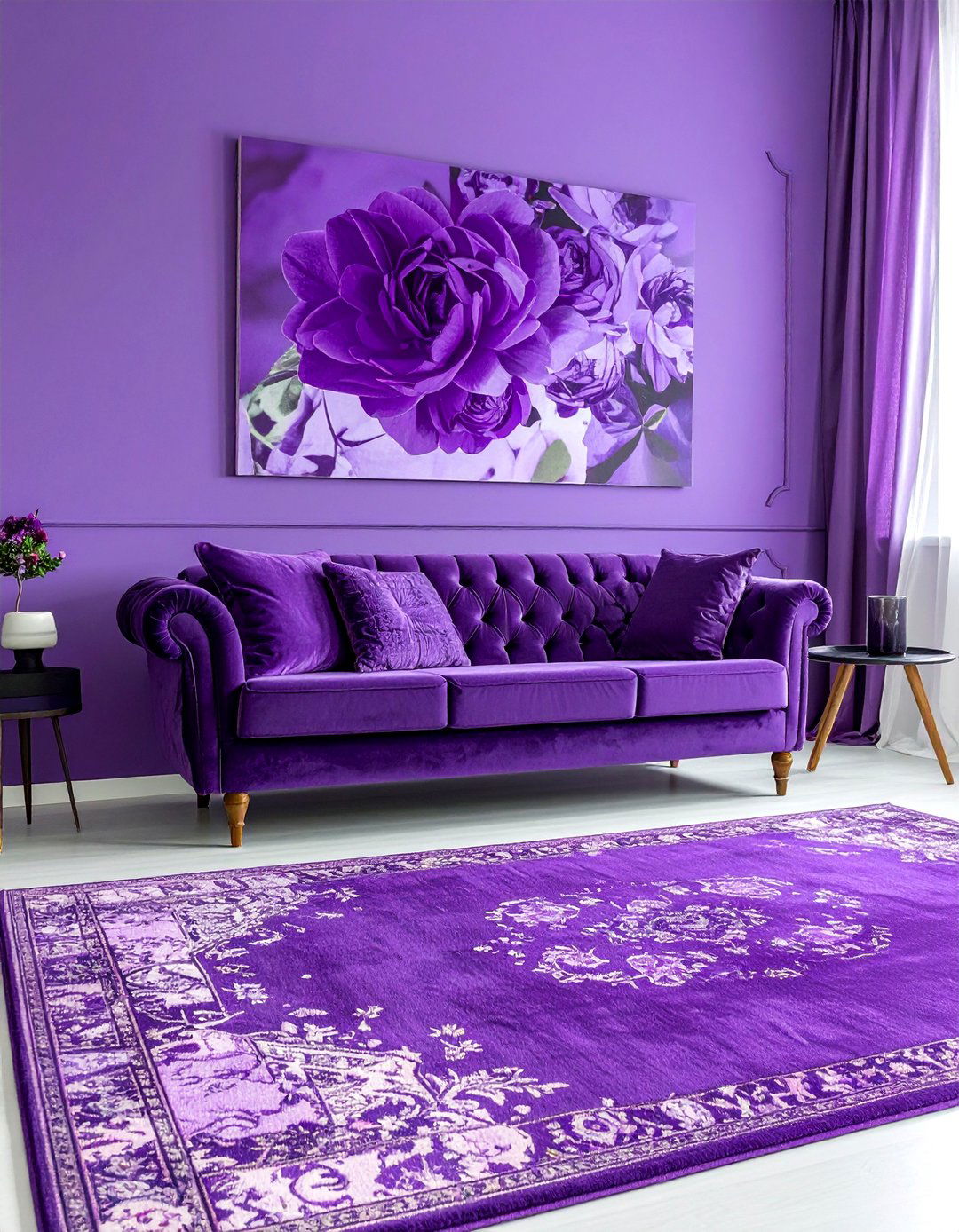 Maximalist purple living room - 30 purple living room ideas