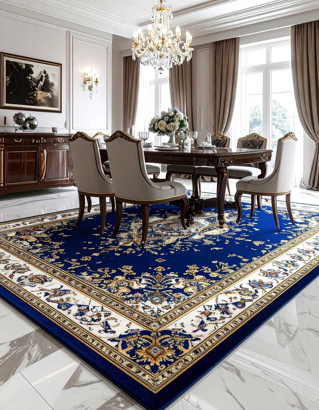 Medallion area rug - 30 washable rug ideas