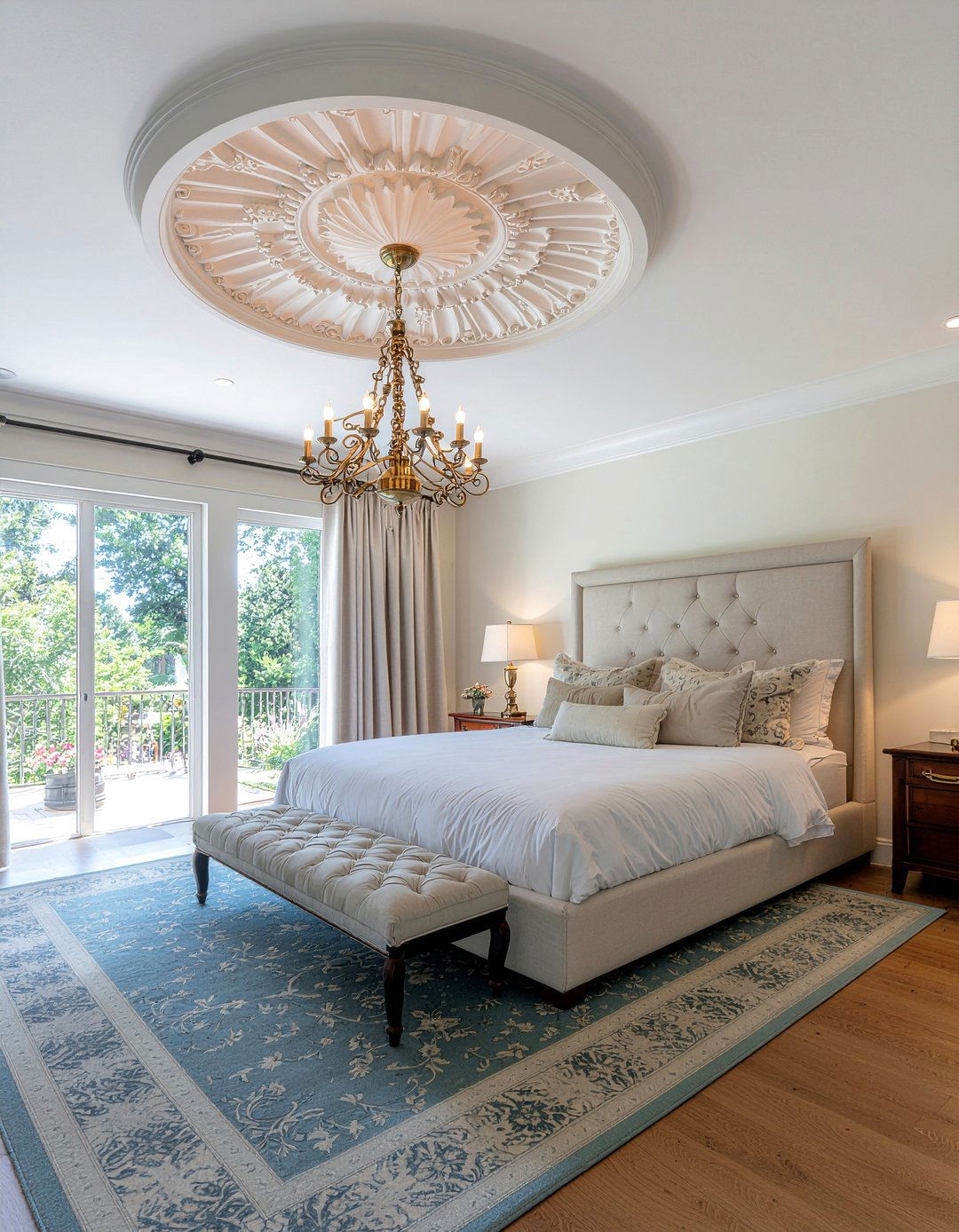 Medallion ceiling bedroom - 30 bedroom ceiling ideas