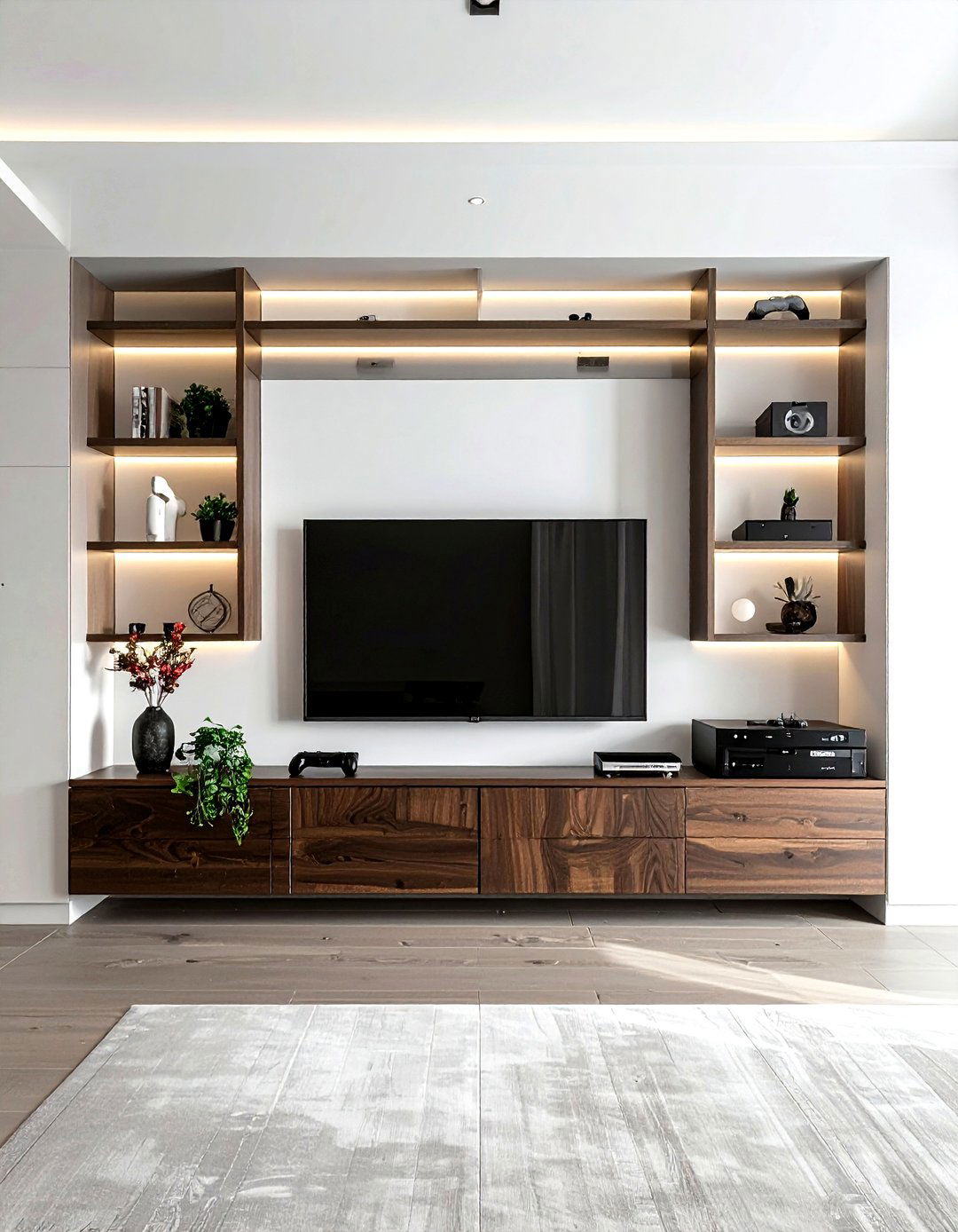 Media Center Organization - 30 living room organization hacks