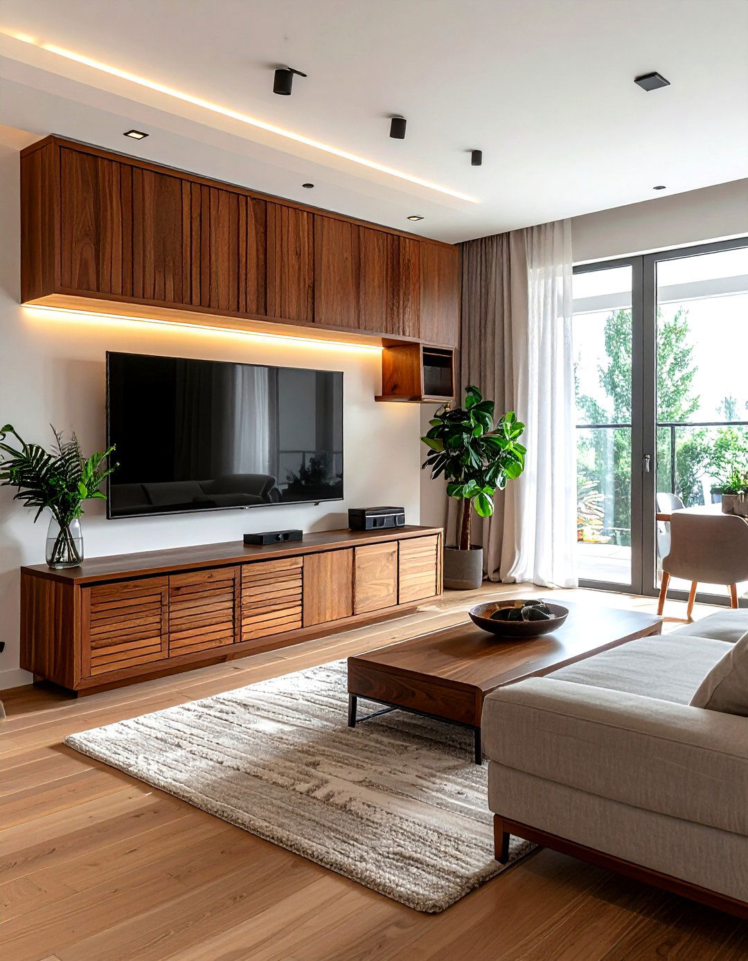 Media Console Cabinet - 30 living room organization ideas