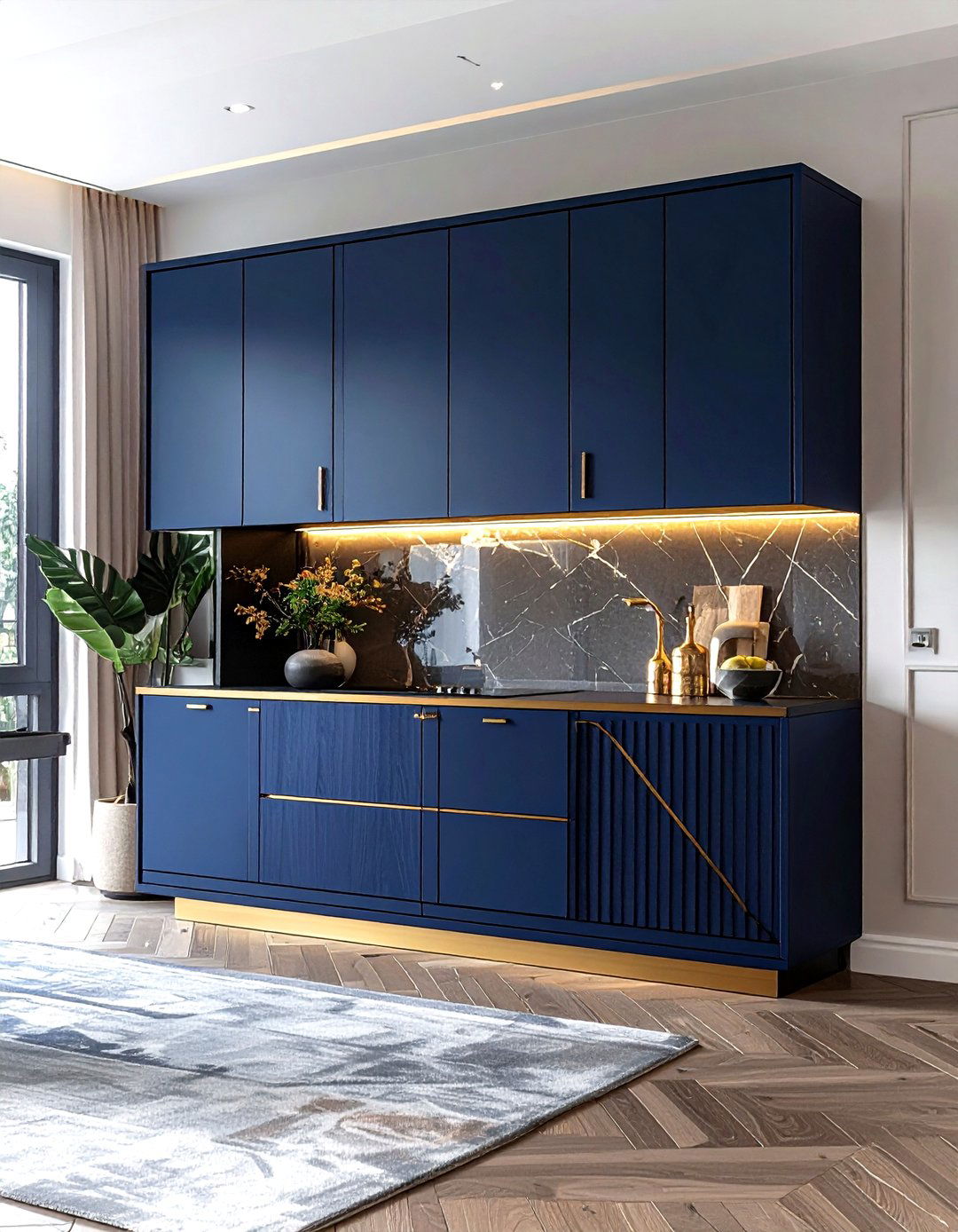 Media Console With Doors - 30 living room creative storage ideas