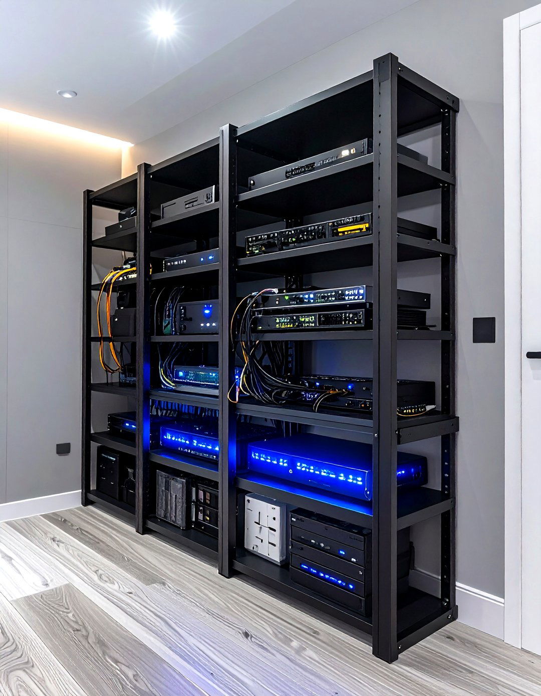 Media Equipment Storage Hub - 30 living room closet organization