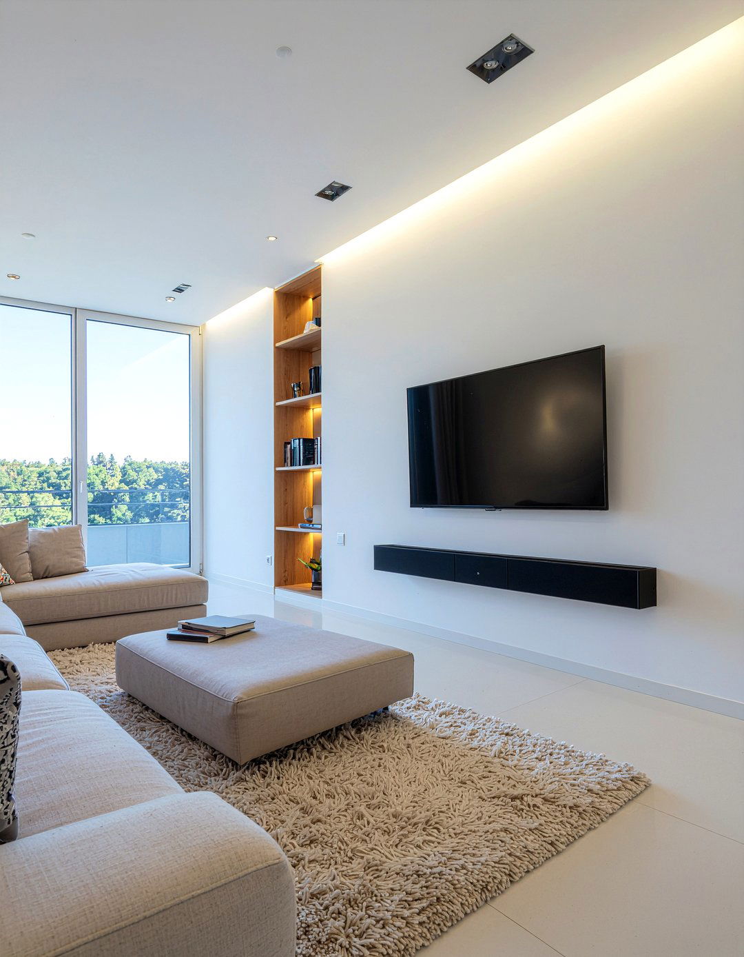 Media Wall With Soundbar - 30 living room media wall ideas