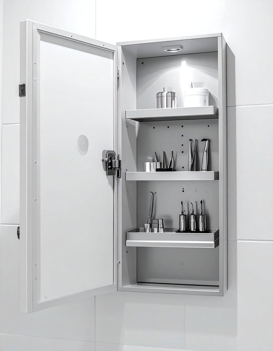 Medicine cabinet magnetic board - 30 bathroom organization hacks