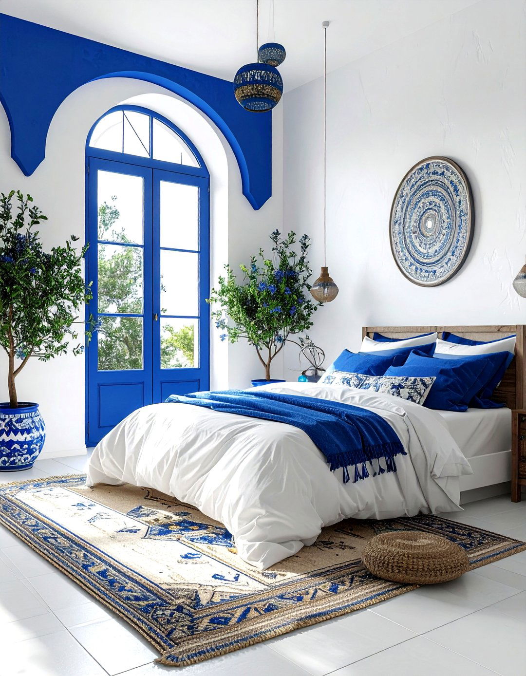Mediterranean Blue Bedroom - 30 bohemian blue bedroom ideas